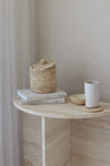 Round Palm Fibre Coasters x 8 (in basket with lid)