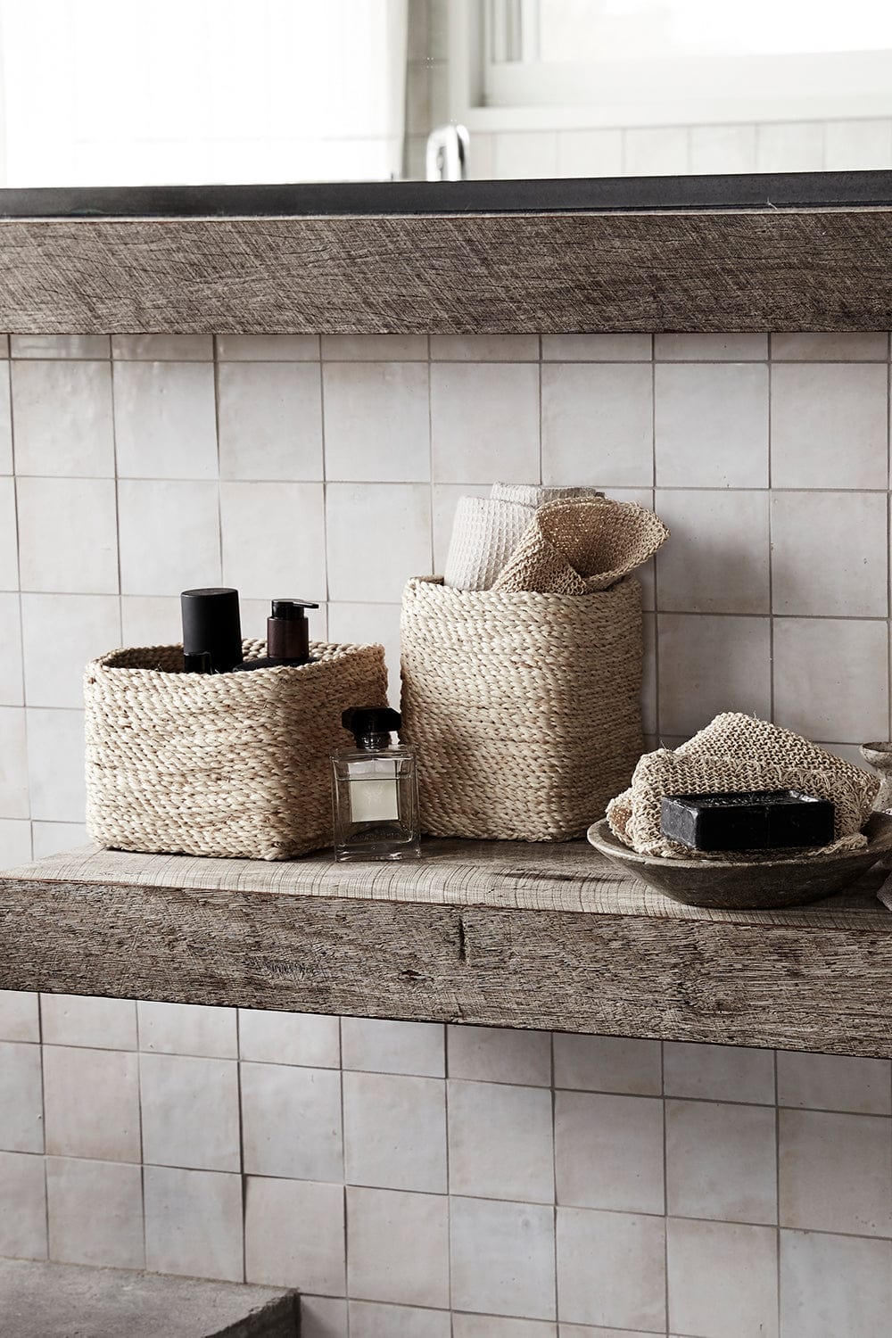 Small Jute Basket - Tall Square