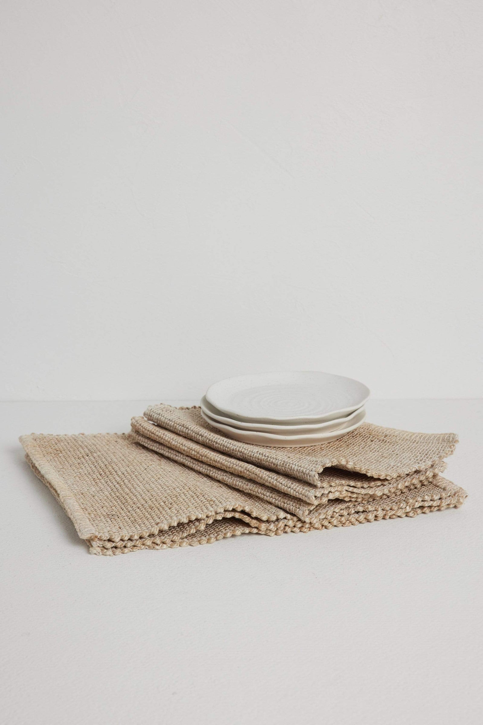 The Dharma Door Home, Table and Gifts Malu Placemat Set x 6 - Bone Malu Placemat Set x 6 - Bone
