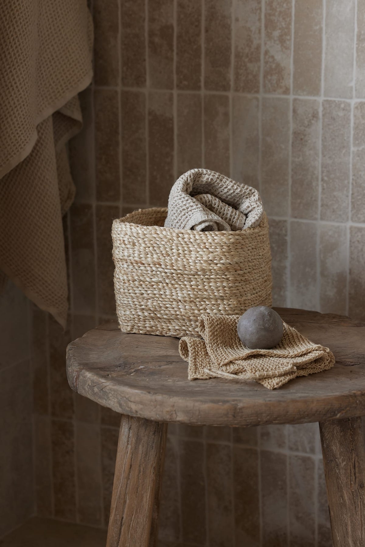 Small Jute Basket - Short Square
