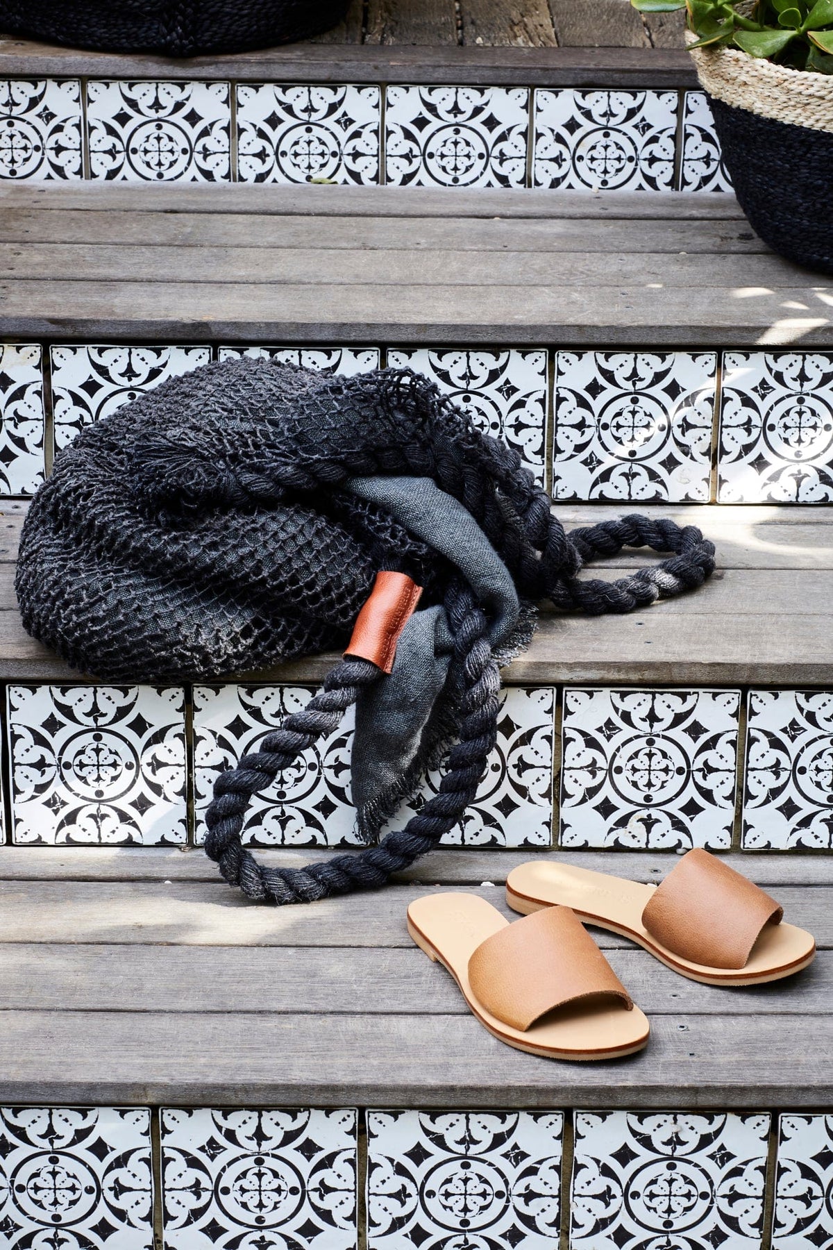 Hemp String Bag - Charcoal