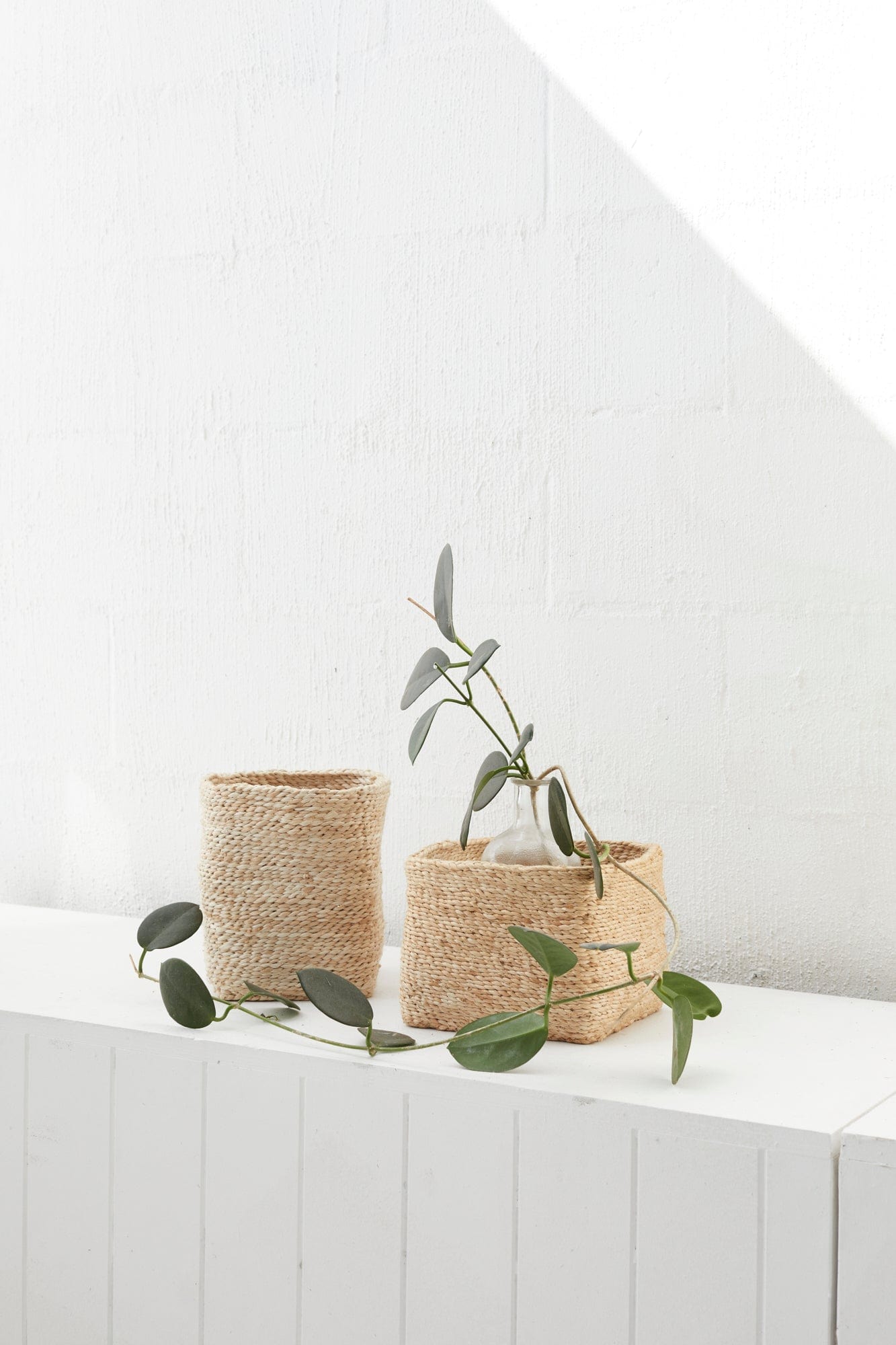 Small Jute Basket - Tall Square