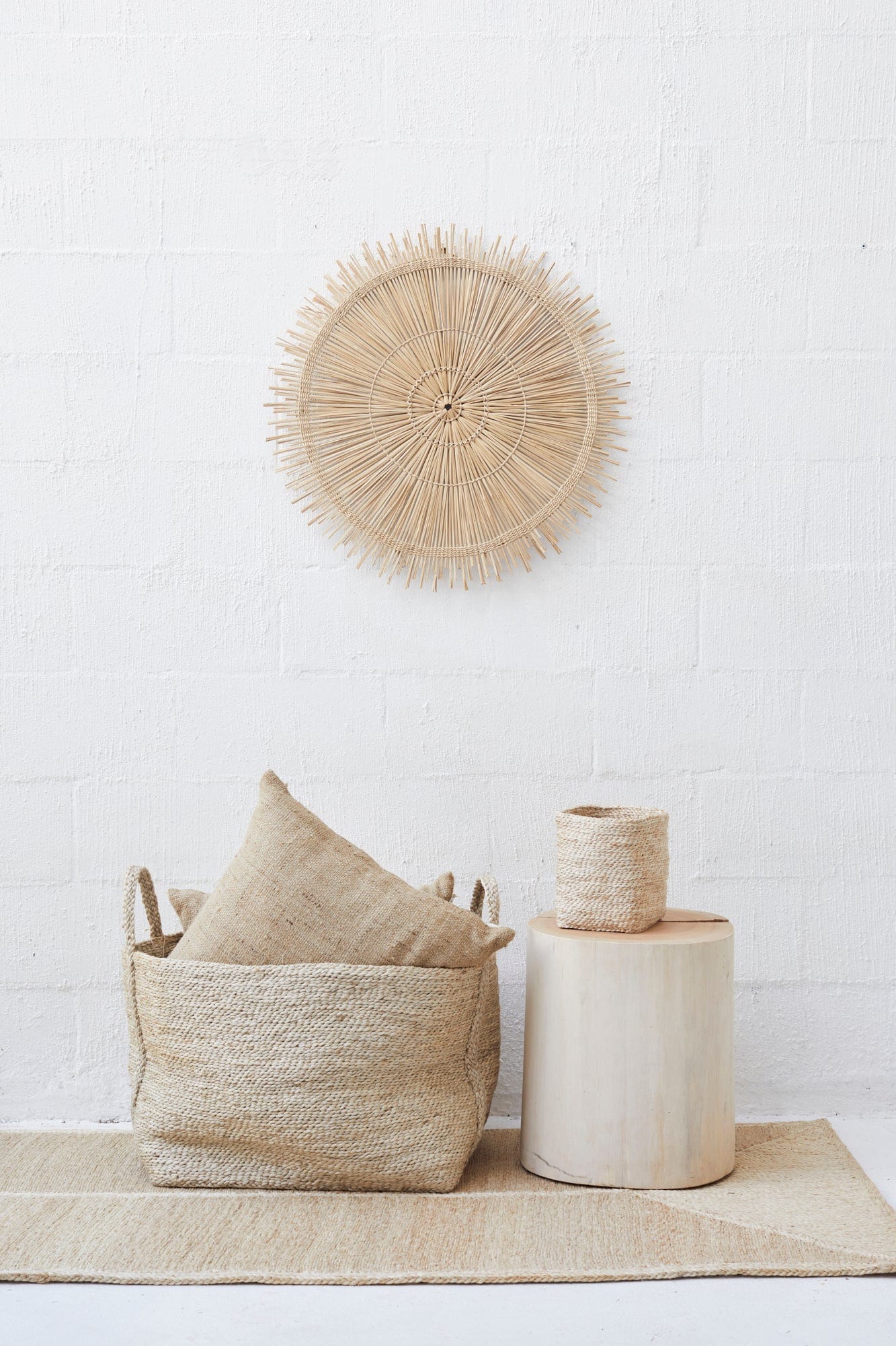 Small Jute Basket - Tall Square