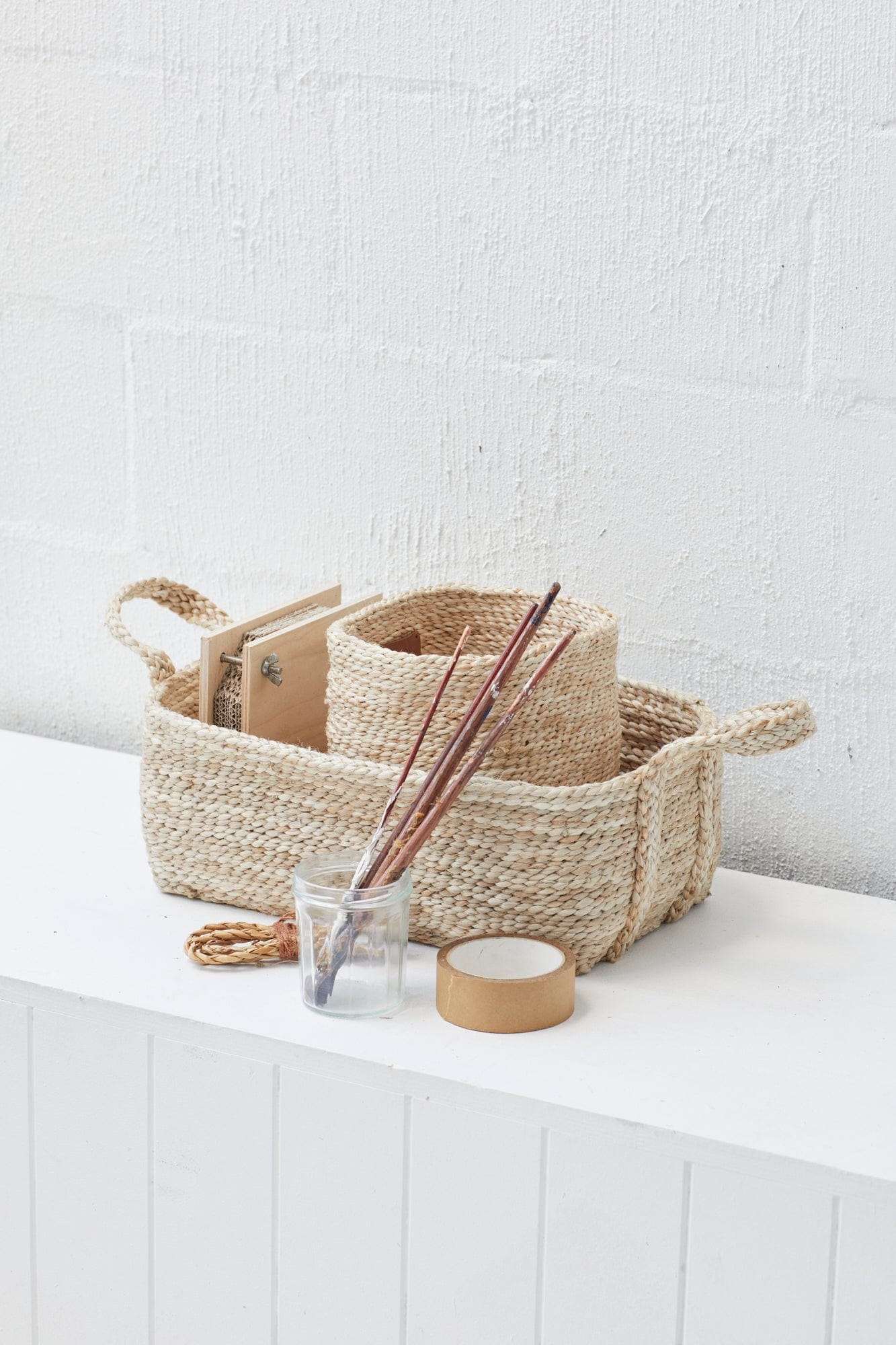Trio of Jute Baskets - Natural