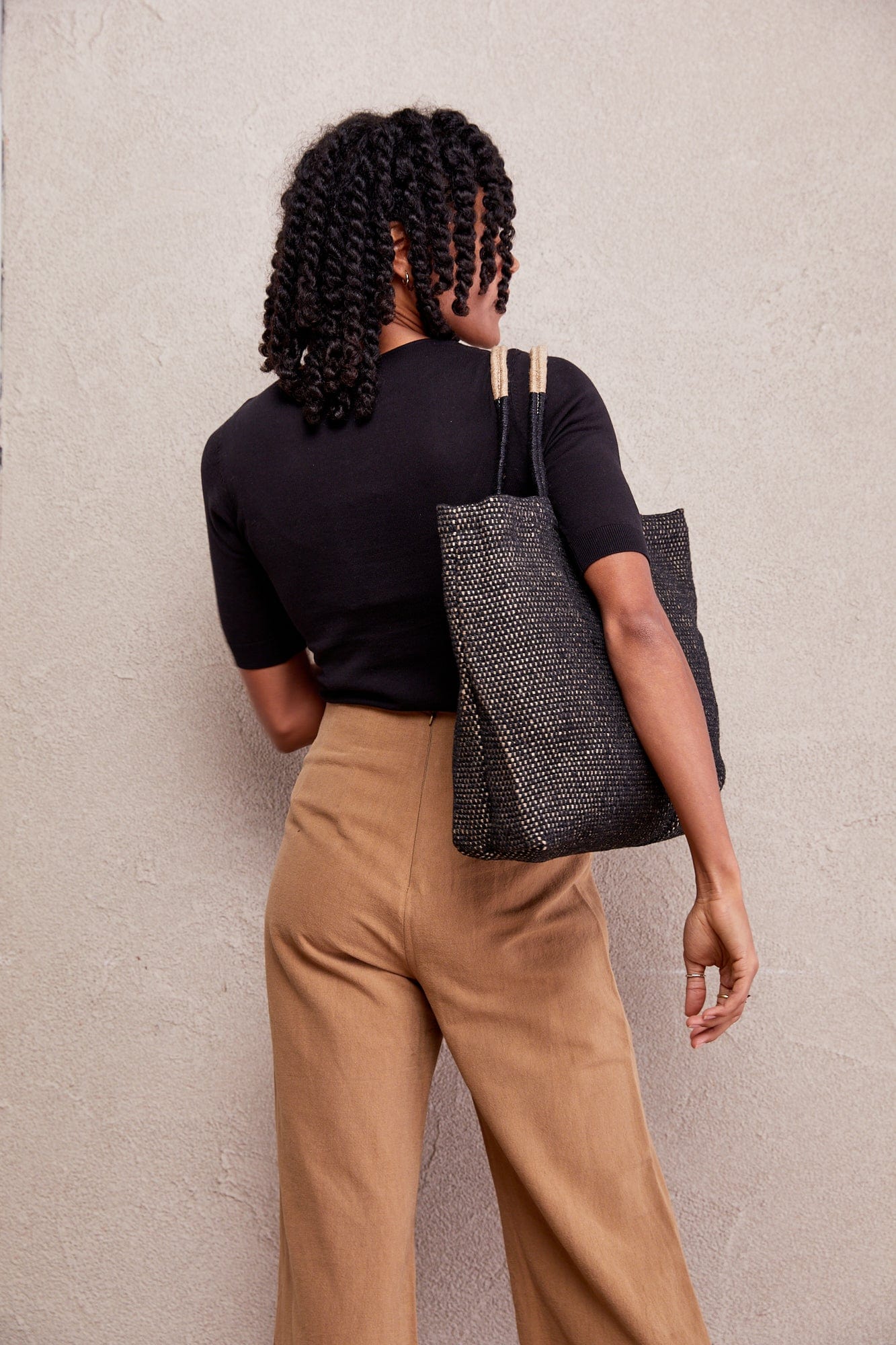The Dharma Door Bags and Totes Tantu Jute Shopper - Charcoal