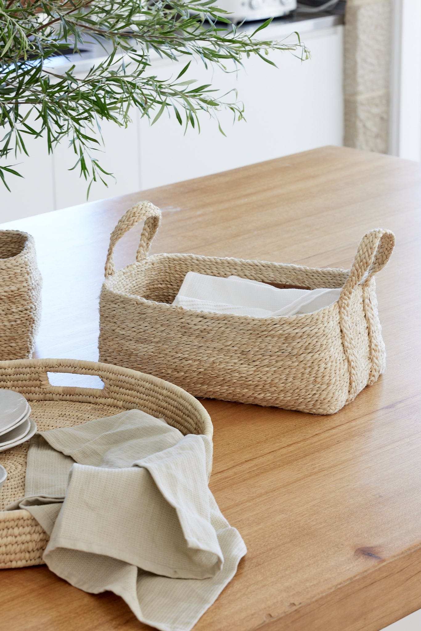 Small Jute Tray Basket