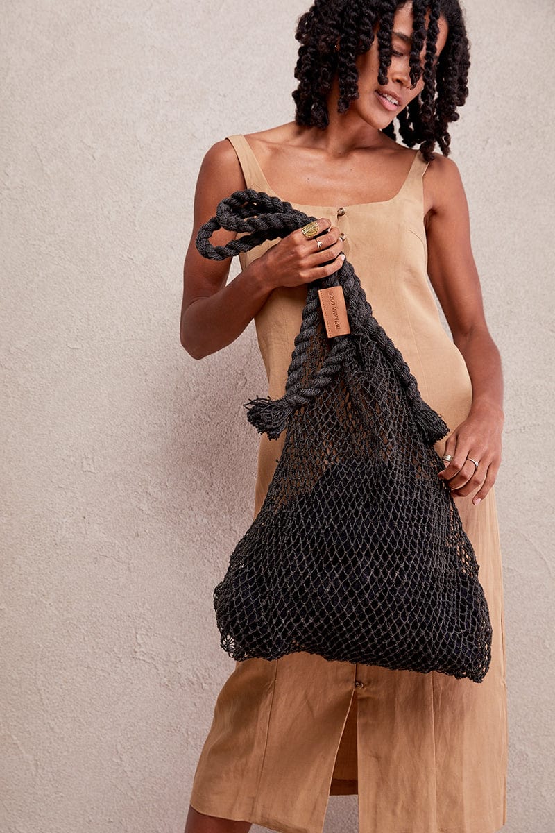 Hemp String Bag - Charcoal