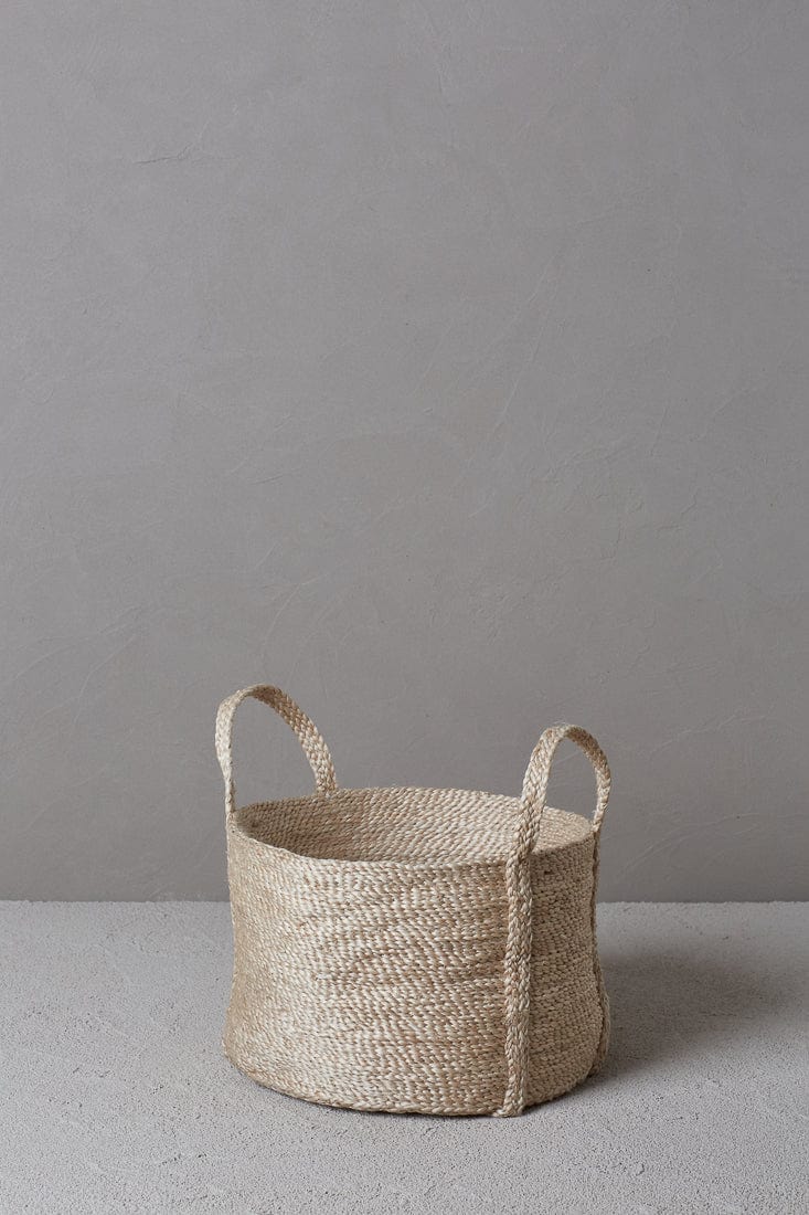 Round Jute Basket - Natural