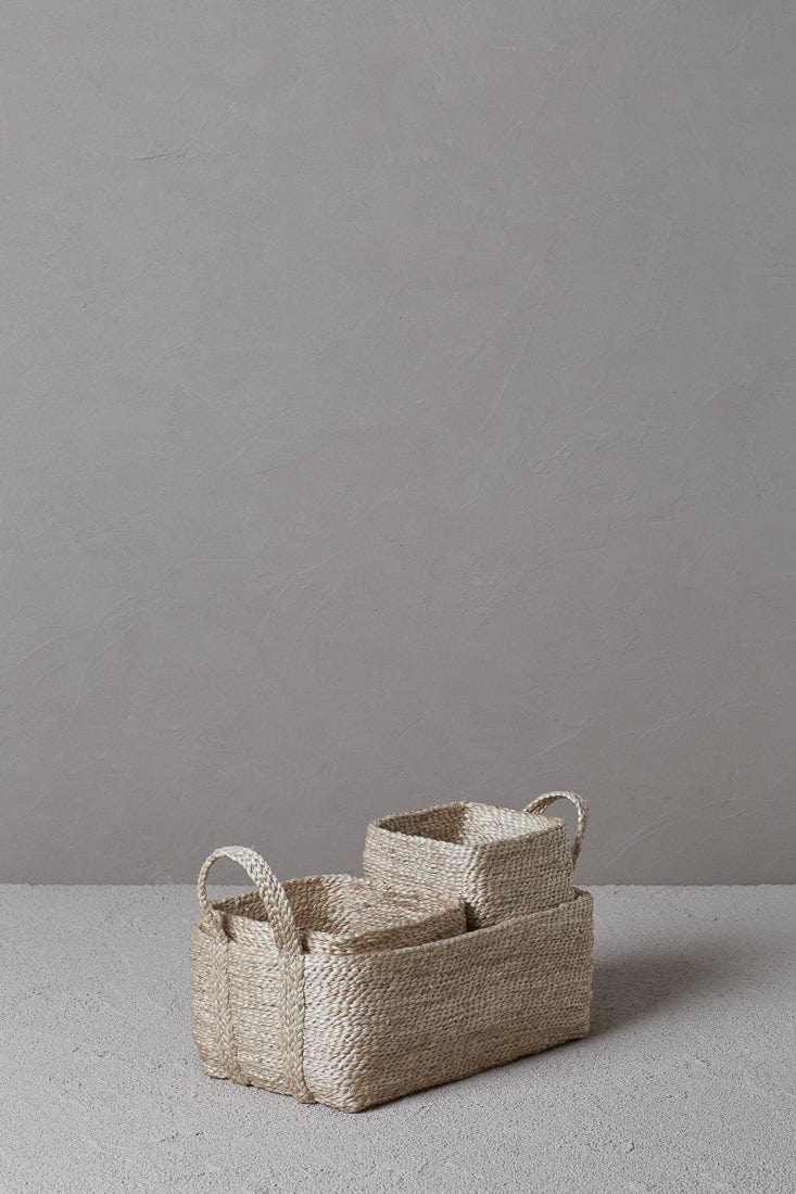 Trio of Jute Baskets - Natural