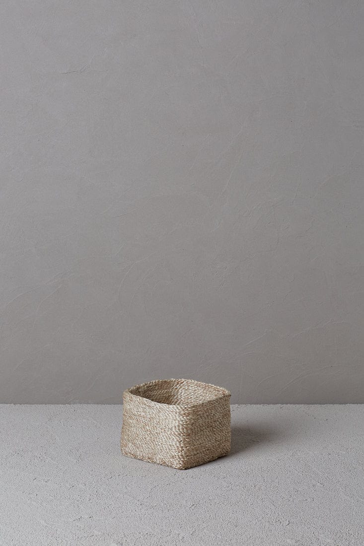 Small Jute Basket - Short Square