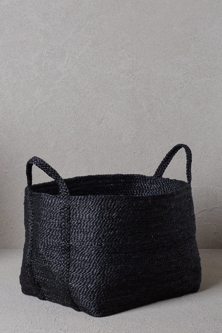 Large Jute Basket - Charcoal
