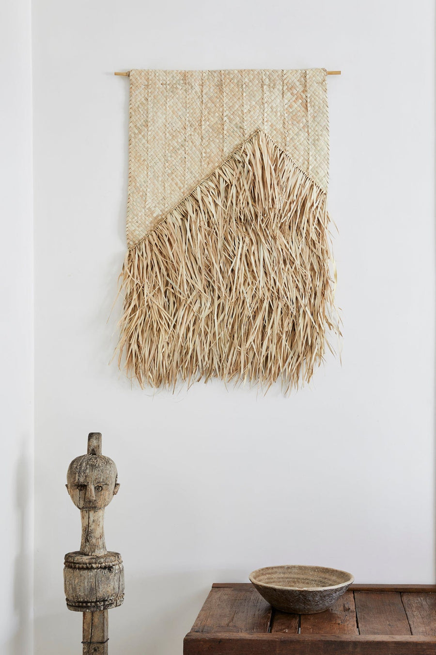 Woven palm leaf wall hanging store