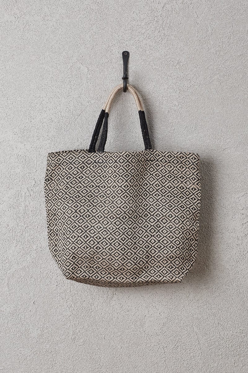 Jute Shopper - Black Diamond