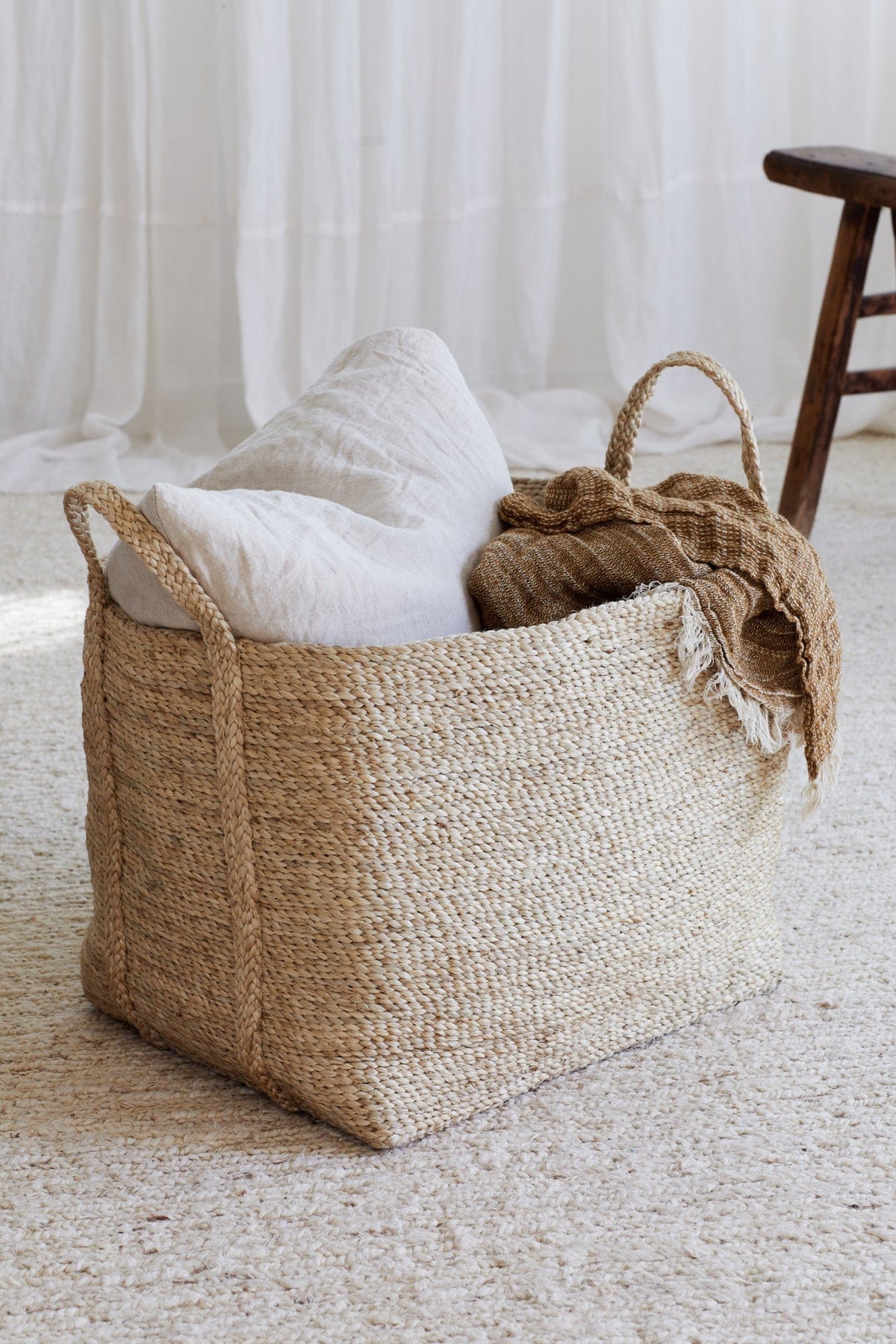Large Jute Basket - Natural
