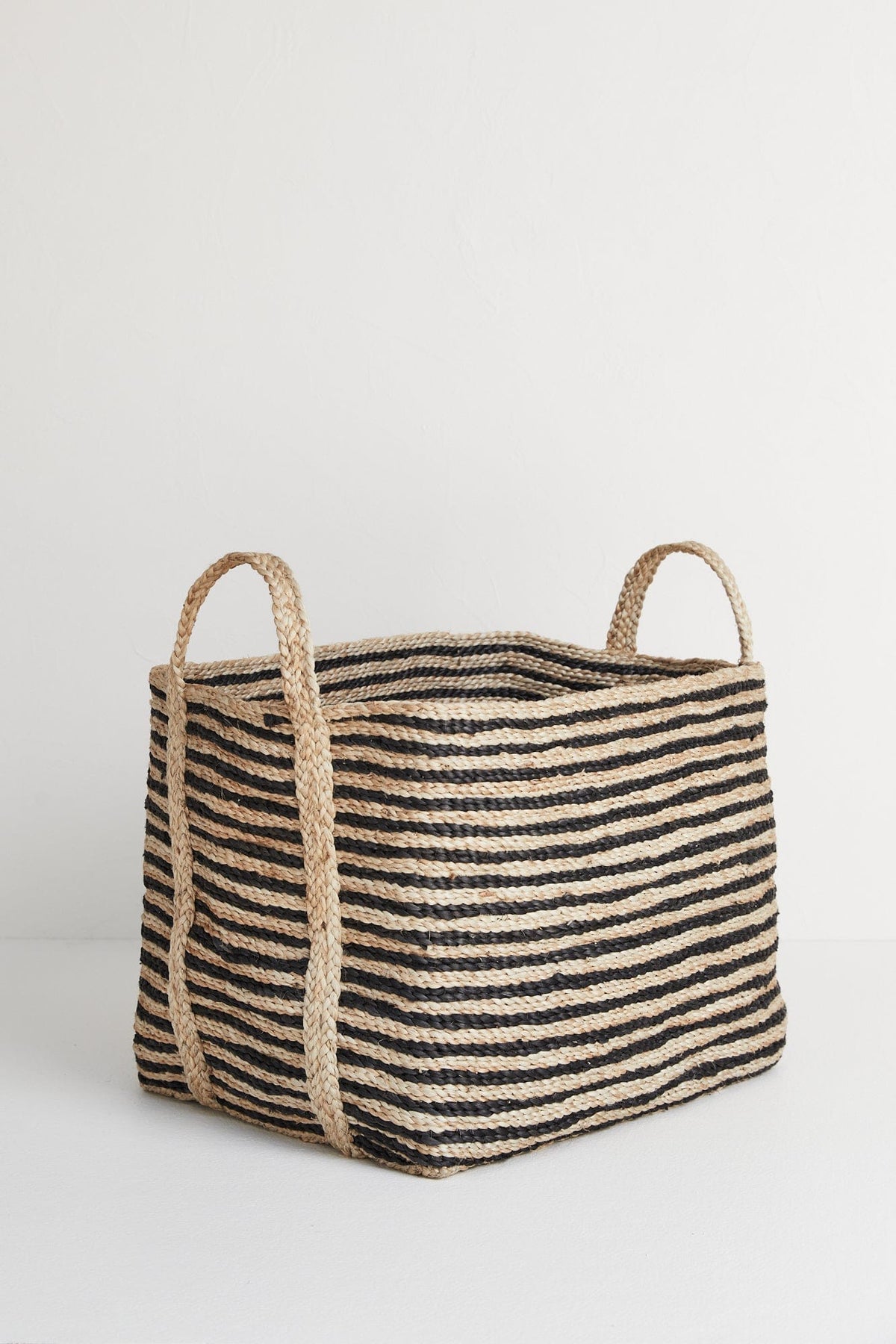 Large Jute Basket - Striped