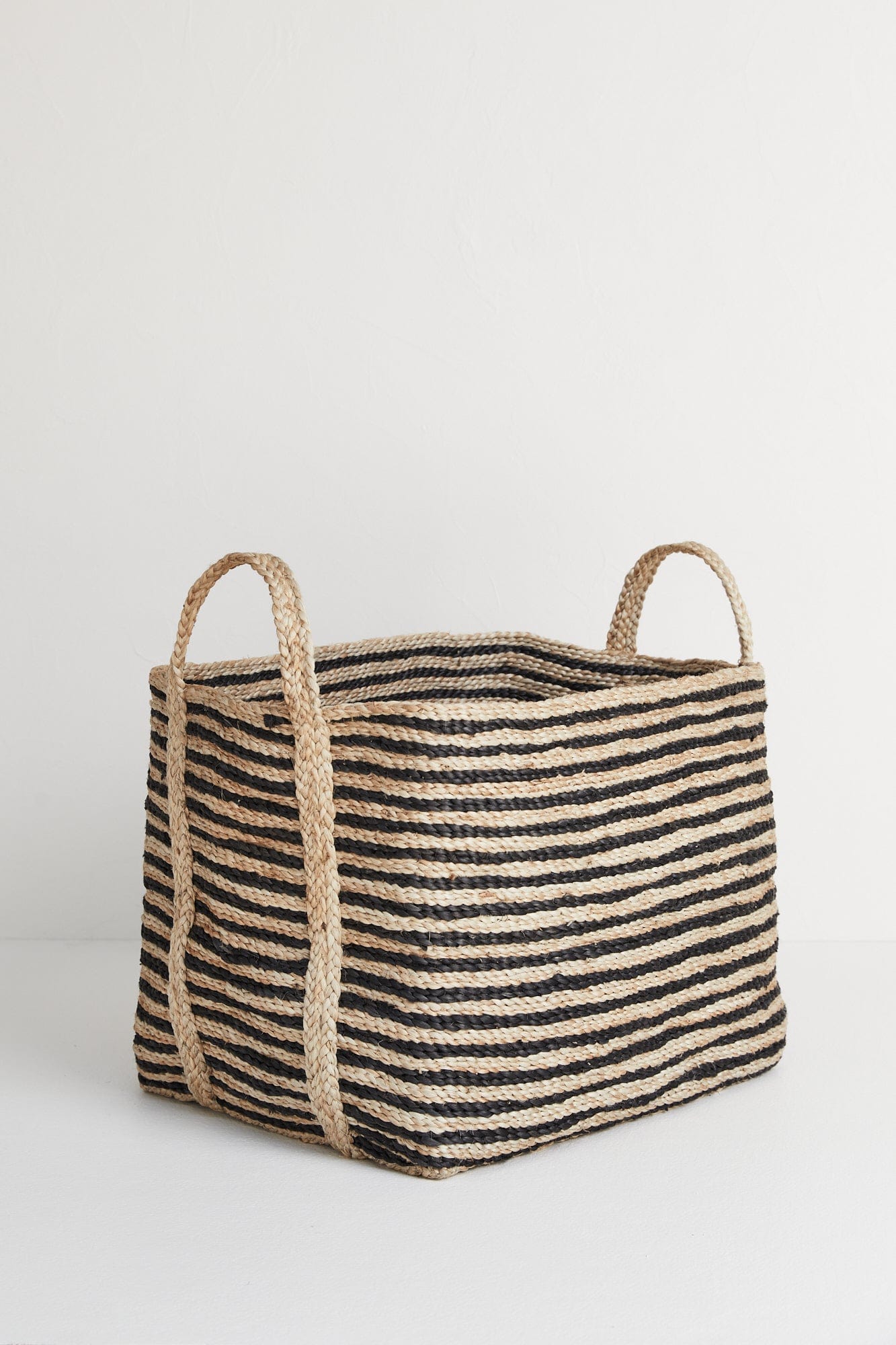 Large Jute Basket - Striped