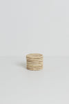 Round Palm Fibre Coasters x 8 (in basket with lid)