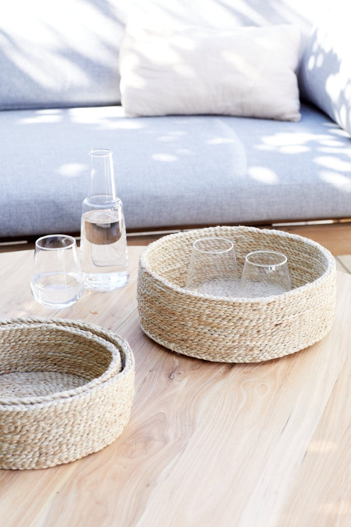 Trio of Round Baskets - Natural