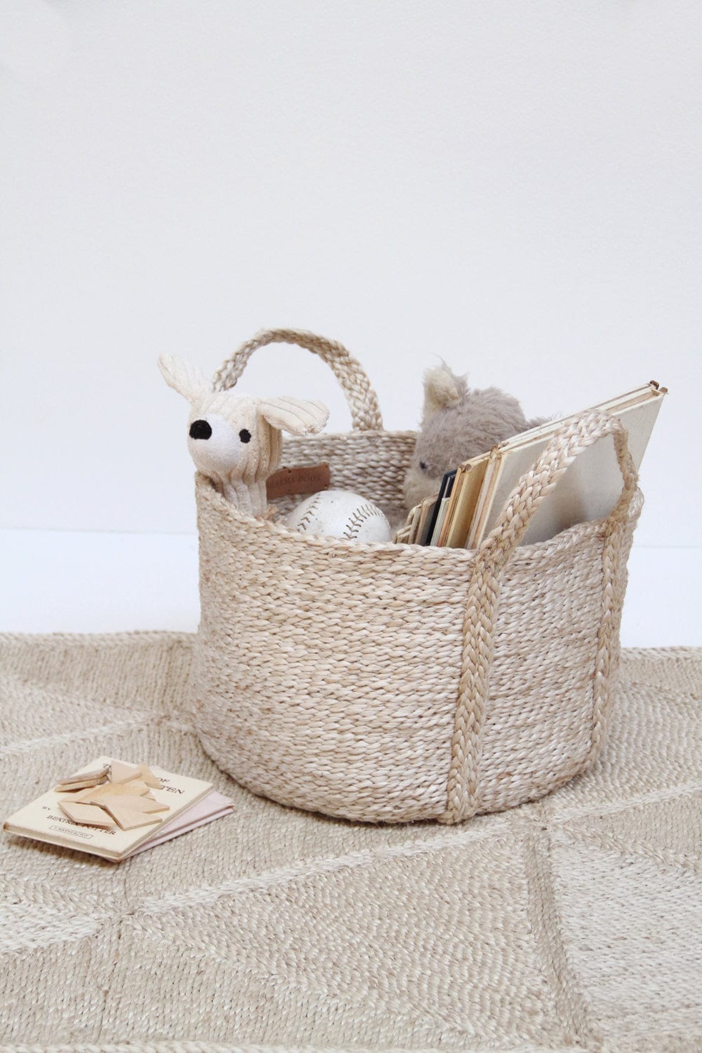 Round Jute Basket - Natural