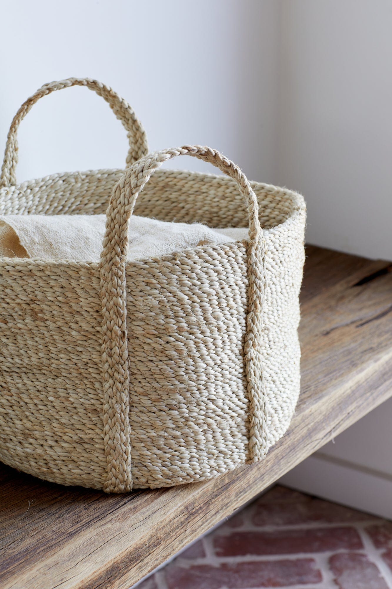 Round Jute Basket - Natural
