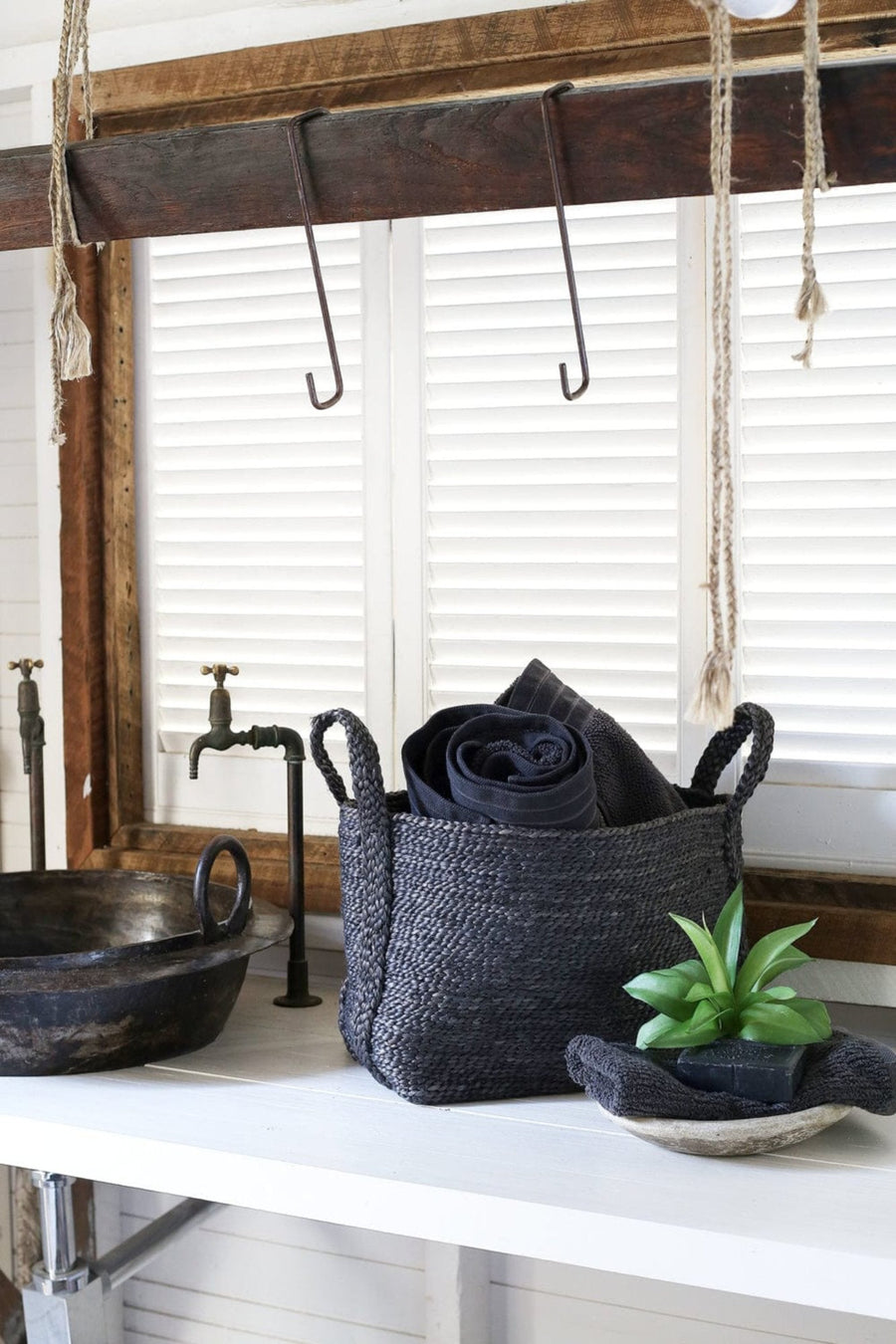 Jute Basket - Charcoal