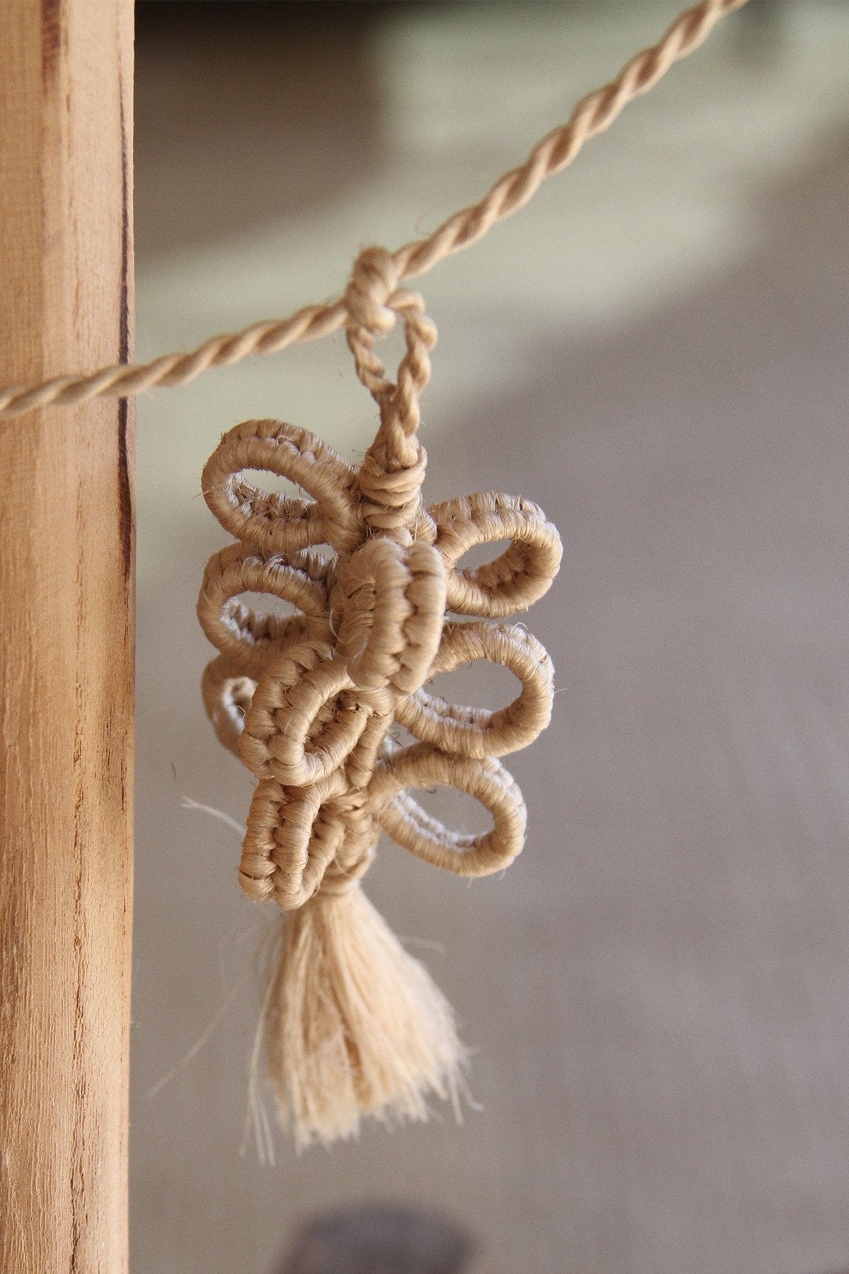 Woven Flower Garland with Tassels x 2