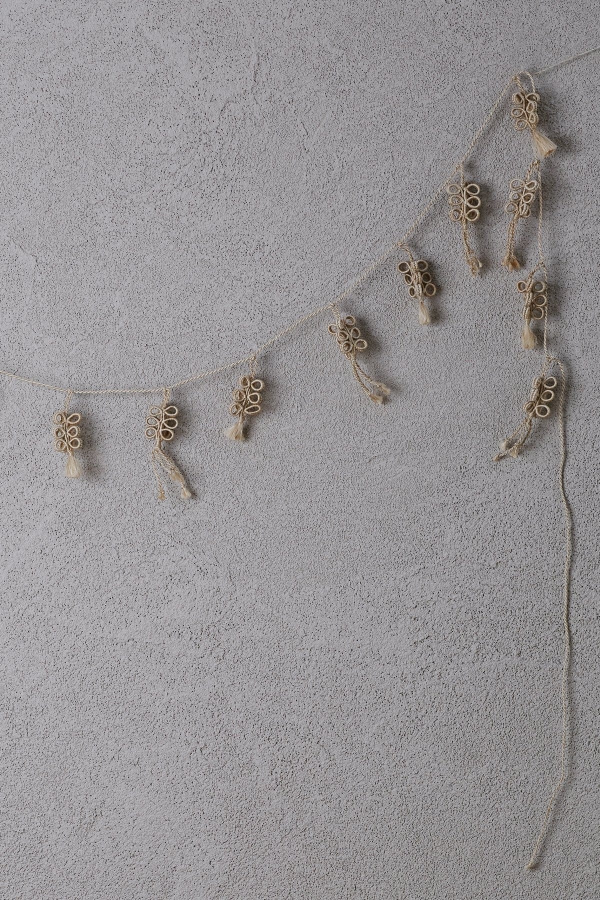 Woven Flower Garland with Tassels x 2