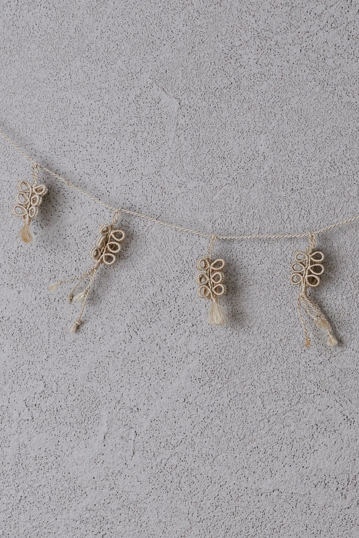 Woven Flower Garland with Tassels x 2