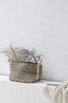 The Dharma Door Baskets and Storage Large Jute Basket - Striped