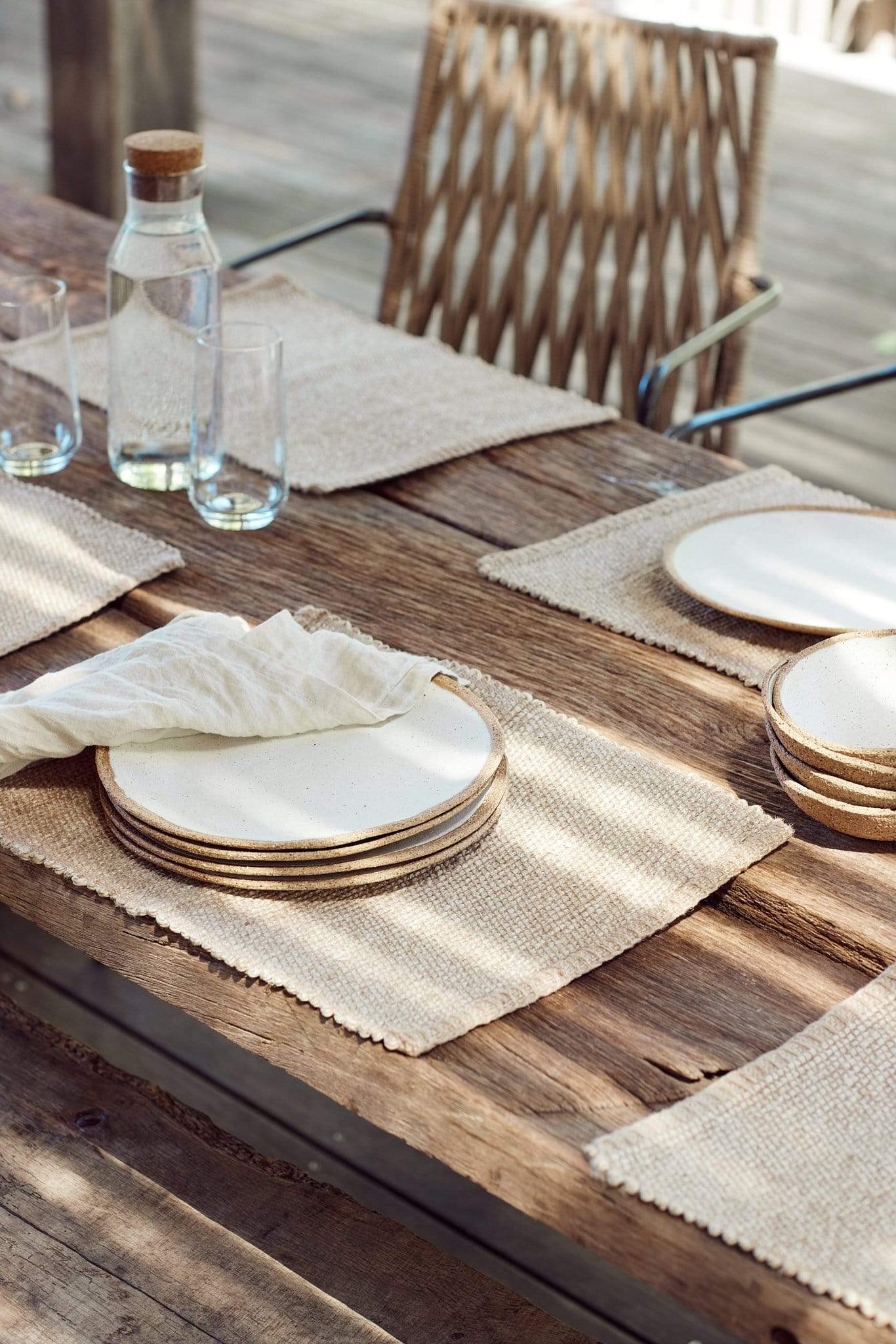 The Dharma Door Home, Table and Gifts Malu Jute Placemat Set x 6 - Natural Malu Jute Placemat Set x 6 - Natural