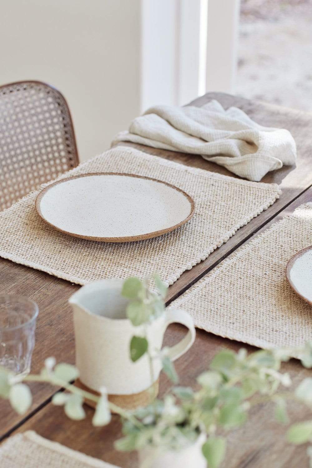 The Dharma Door Home, Table and Gifts Malu Placemat Set x 6 - Bone Malu Placemat Set x 6 - Bone