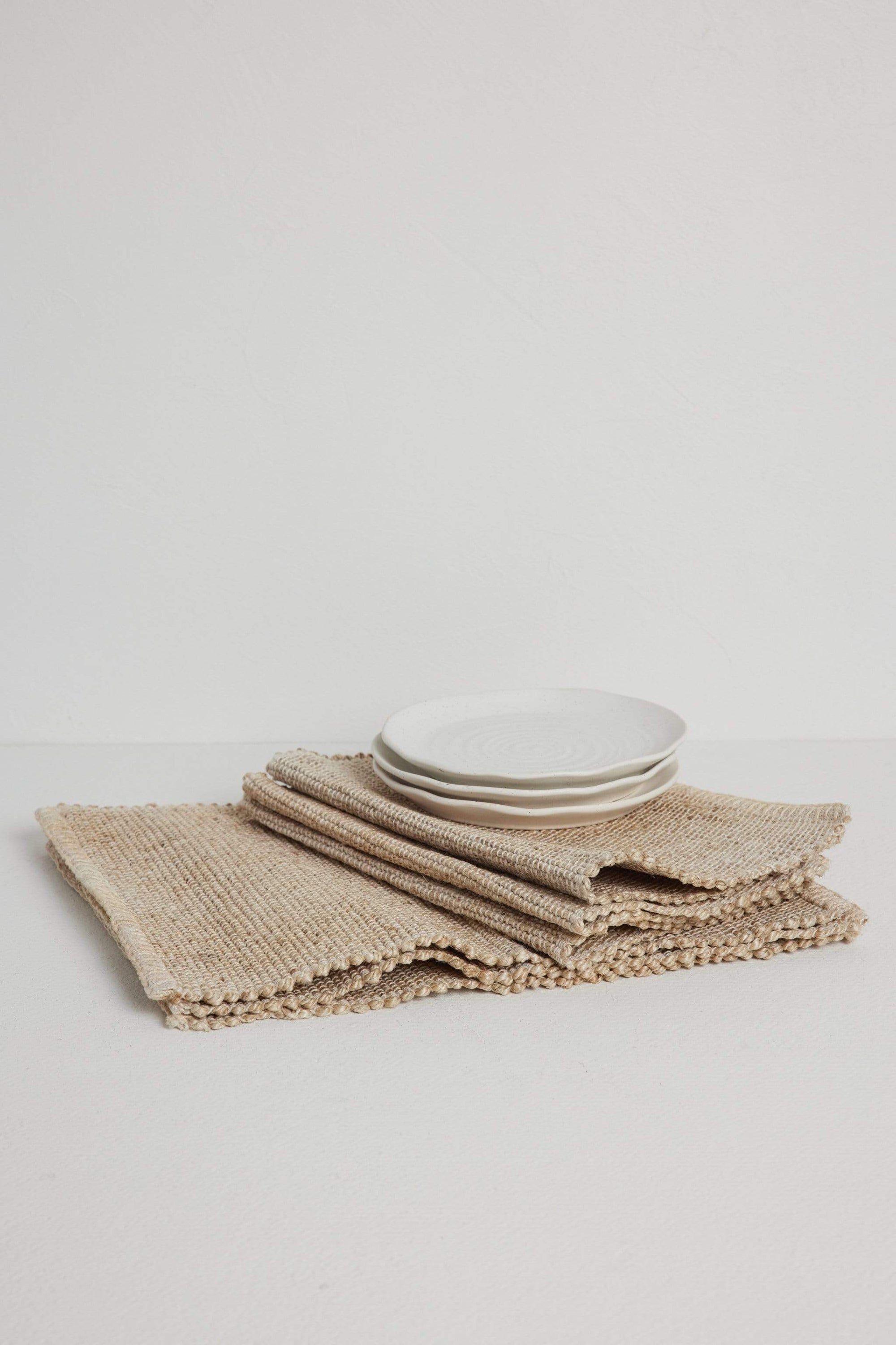 The Dharma Door Home, Table and Gifts Malu Placemat Set x 6 - Bone Malu Placemat Set x 6 - Bone