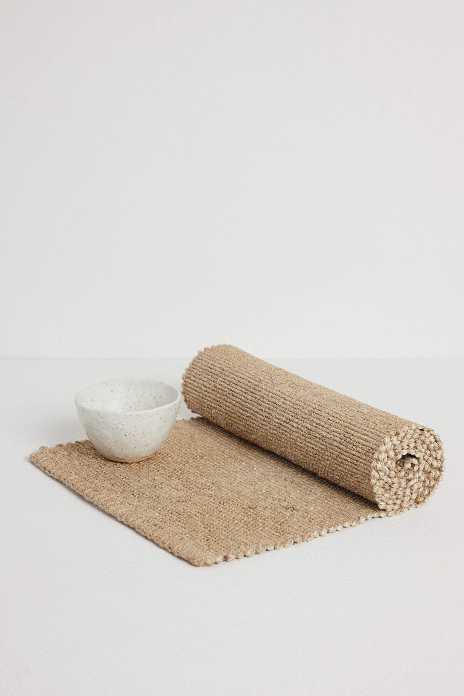 The Dharma Door Home, Table and Gifts Malu Jute Table Runner- Natural Malu Jute Table Runner- Natural