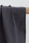The Dharma Door Organic Cotton Tea Towels Handwoven Tea Towel - Charcoal w/t White Stripes