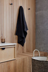 The Dharma Door Organic Cotton Towels Handwoven Bath Sheet - Charcoal