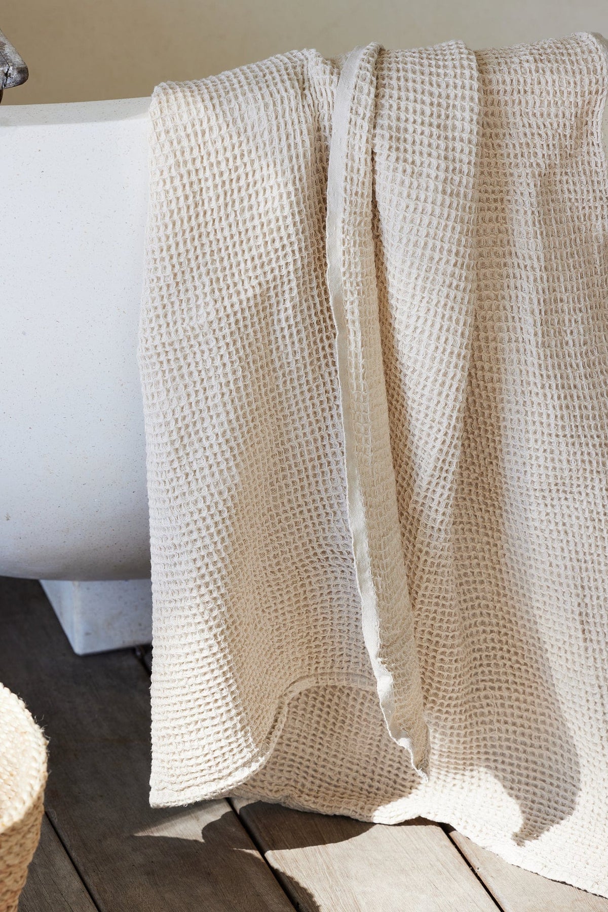 The Dharma Door Organic Cotton Towels Handwoven Bath Sheet - Oatmeal