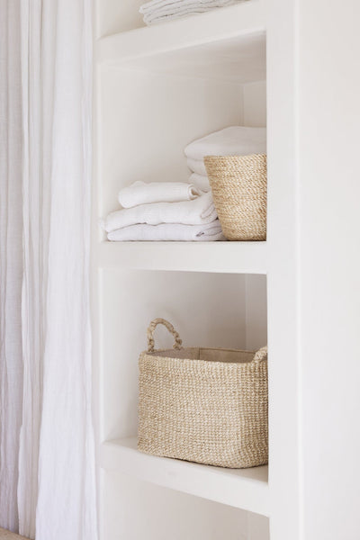 The Dharma Door Organic Cotton Towels Handwoven Bath Sheet - White