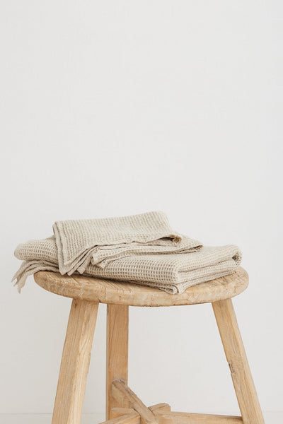 The Dharma Door Organic Cotton Towels Handwoven Hand Towel - Oatmeal